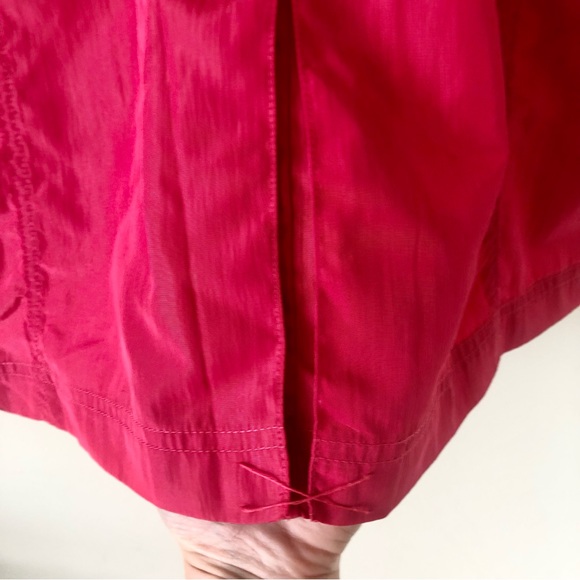 Chico’s Black Label Fuchsia Trench Coat Size Large 12 - Picture 10 of 10